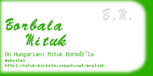 borbala mituk business card